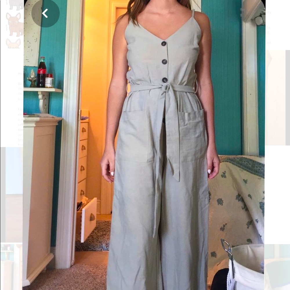 Showpo Sage jumpsuit ( green, sage, kakki )